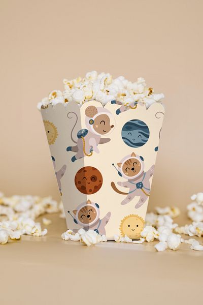 Niksy Design Boho Space Themed Mini Corn Box 8 Pieces