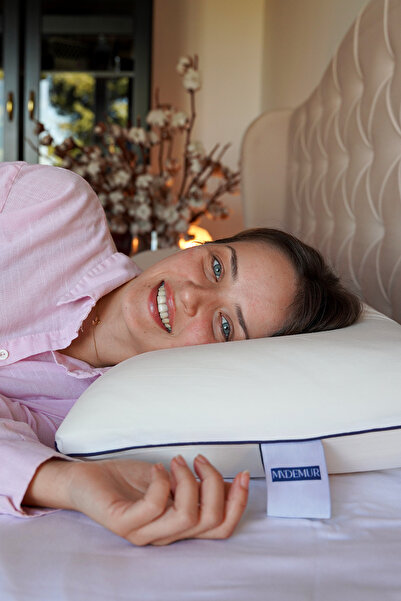 MA'DEMUR Ortopedik Visco Yastık - Klasik Yüksek Otel Konforu Pamuk Kılıflı Vi...