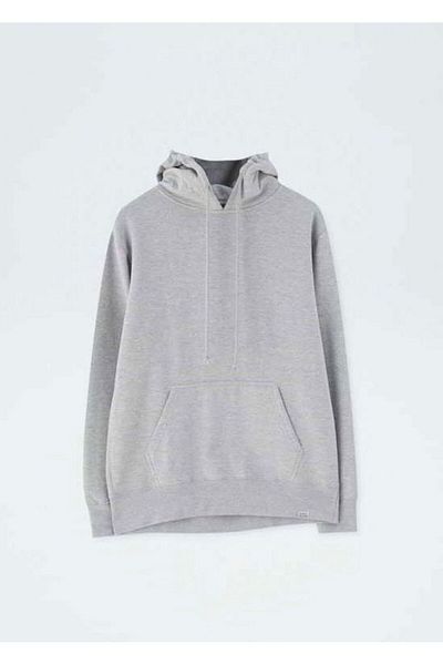THE WHITE Men's Gray Cotton Hooded Sweatshirt