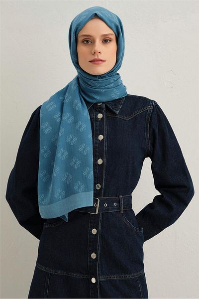 Armine Σάλι Silk Minimal Monogram Pattern 32118