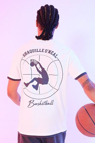 DeFacto Βαμβακερό κοντομάνικο μπλουζάκι Shaquille O'neal Crew με λαιμόκοψη
