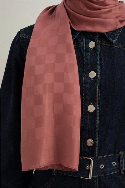 Armine Viscon Square Pattern Shawl 18 with Its Dynamic Style, It Matches and Modern Option