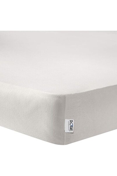 Orqinel Kobe Home - ملاءة سرير مزدوجة من القطن الممشط باللون الكريمي، مصنوعة ...