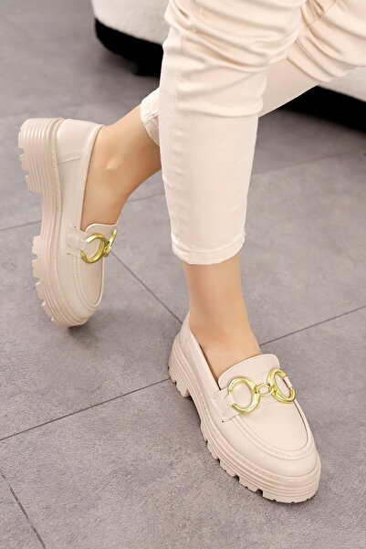 Mamito Ayakkabı RSL 800 Toka Detaylı Yüksek Tabanlı Loafer