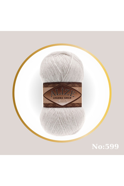 Ravepi Collection Angora Gold Simli Pachet de 5 Cod de culoare: 599-Fil-Dişi 100 gr - 500 m