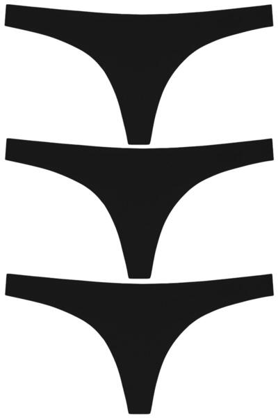 Cottonhill Basic Lazer Kesim Tanga Külot 3'lü Paket - 5