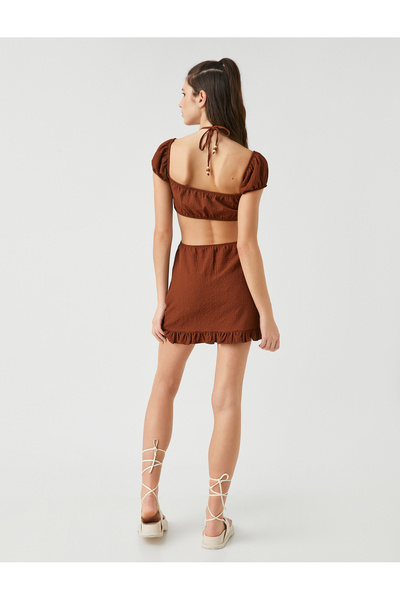 Koton Μίνι Παράθυρο Φόρεμα Αναλυτικά Συγκεντρωμένο