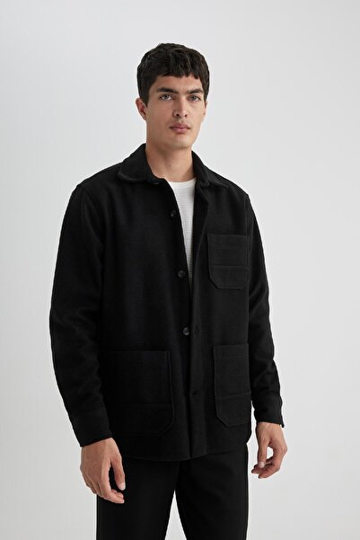 DeFacto Regular Fit Soft Furry Stamp Long Sleeve Shirt B6945Ax23Wn