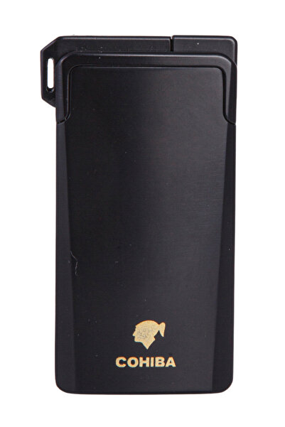 COHİBA Cohiba Tek Torch Pürmüz & Soft Flame Fırçalı Siyah Puro & Pipo Çakmağı