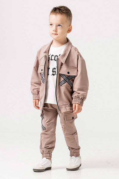 Gold Class Kidswear طقم جاكيت للأولاد مكون من 3 قطع بسحاب وجيب مزدوج مقاوم للماء