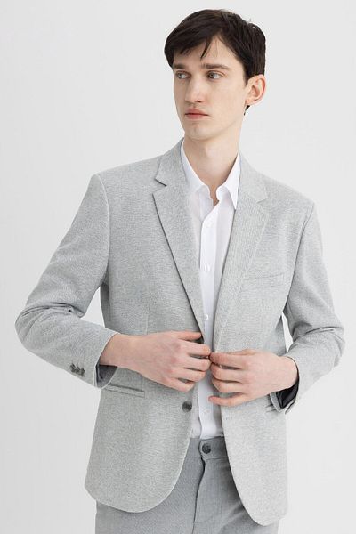 DeFacto Slim Fit Slim Fit με επένδυση με κουμπιά Blazer Jacket N0503az24sp