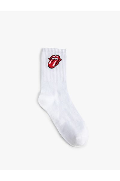 Koton Κεντημένες κάλτσες The Rolling Stones με άδεια χρήσης