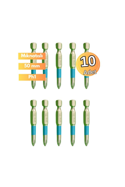 adapazarlama 10 ADET MIKNATISLI PH1 S2 VİDALAMA UCU SETİ