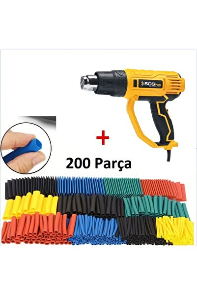 DEPOKON SGS Sıcak Hava Tabancası + 200 Adet Kablo Koruma Kılıfı