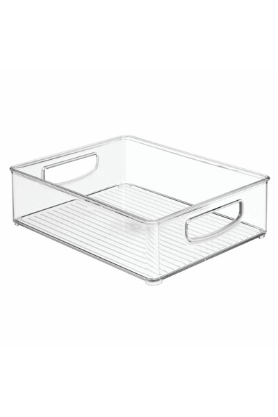 İdesign Linus Stackable Storage Bin, recycled BPA-free RPET plastic, shatter-...