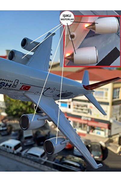 OYUNCAKSAHİLİ A380 Airbus Uçak Turkish Airlines Havayolları Metal Model Yolcu...