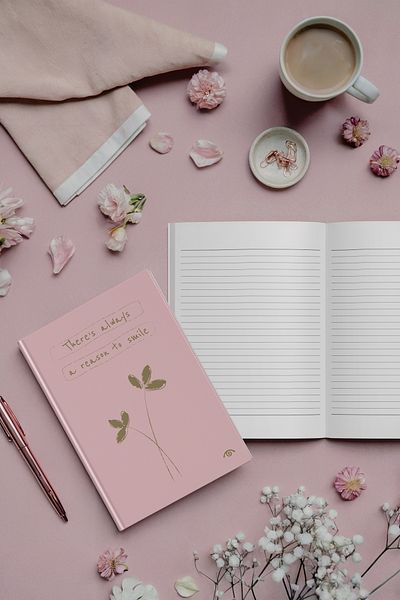 kalipso Pastel Pink Hard Cover Notebook, 14X20 cm