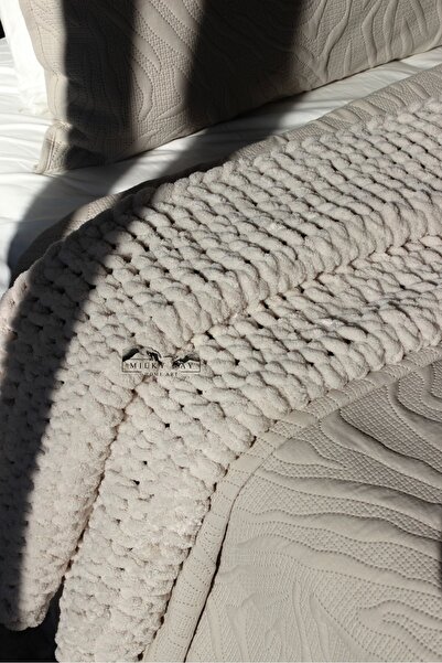 Milky Way Home Art Puffy Battaniye | Triko B. | Baby Blanket | Knıtted Blanke...