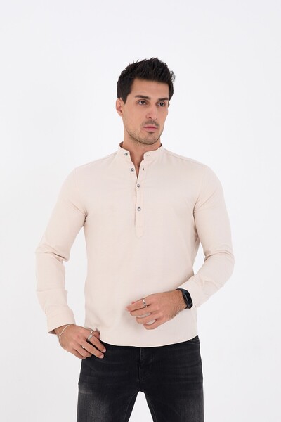 jack carisma Half Pat Dominant Collar Lyrical and Ferah Slim Fit Shirt
