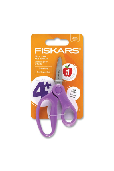FiSKARS مقص للأطفال برأس مدبب، ألوان متنوعة (5 بوصة)