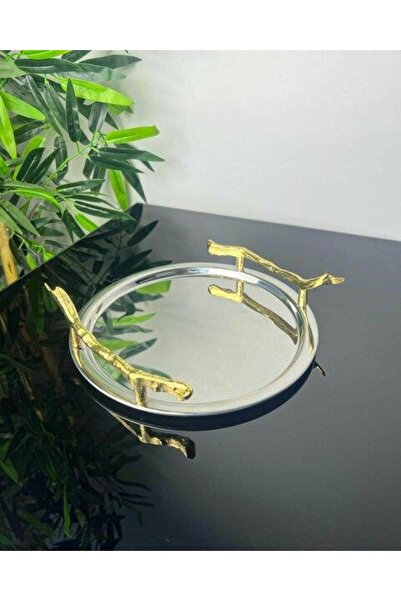 ROY KING Royking Ahşap Saplı Yuvarlak Sunum Tepsisi ZE563G