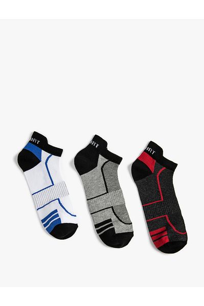 Koton Set of 3 Booties Socks with Geometric Detail