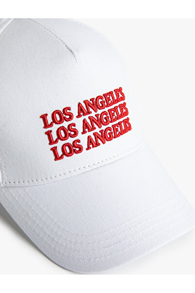 Koton Cotton Cap Hat - Slogan Embroidered