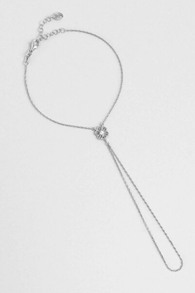 So CHIC... Şans Çiçeği 18 Ayar Beyaz Altın Kaplama 20 Cm Gümüş Şahmeran