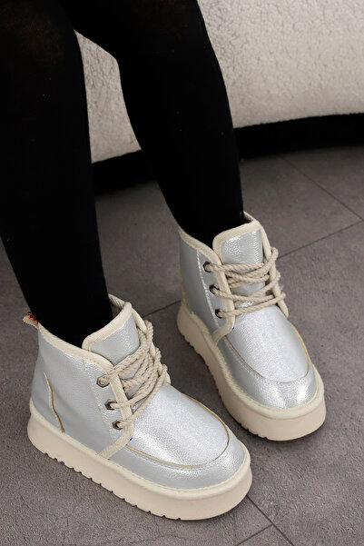 Mamito Ayakkabı MAMİ KİDS 011 Bağcıklı Kürklü Çocuk Bot