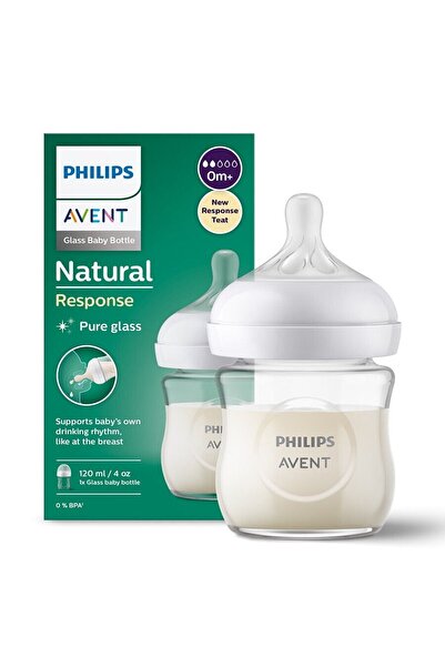 Scy930/01 120 ml Natural Response Glass Baby Bottle - 0 Months