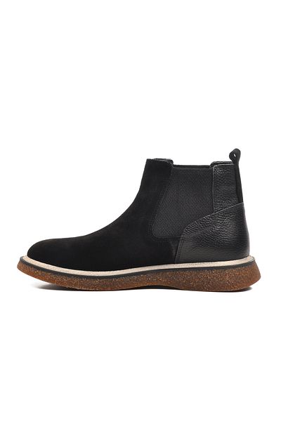 AYAKMOD Μαύρες Suede Γνήσιες Δερμάτινες Ανδρικές Μπότες 684016 M