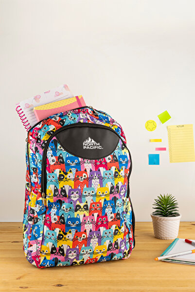 North Pacific Primary School Bag - Cat Pattern