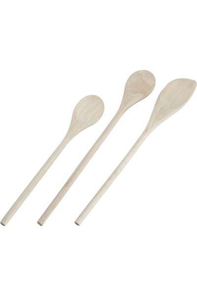 Good Cook 3-Piece Deluxe Natural Hardwood Stirring Spoon Set in Brown, One 10...