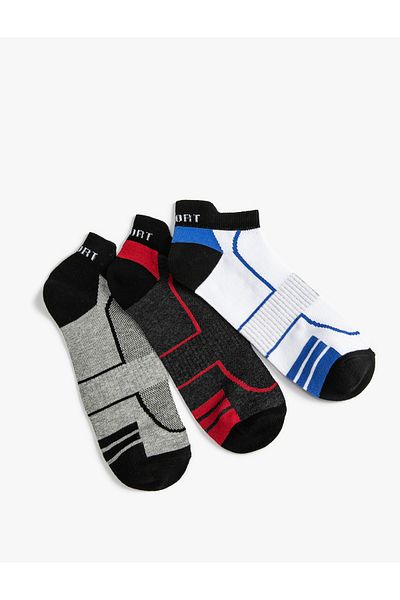 Koton Set of 3 Booties Socks with Geometric Detail