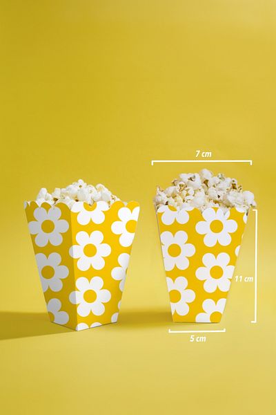 Niksy Design Daisy Themed Mini Corn Box 8 Pieces
