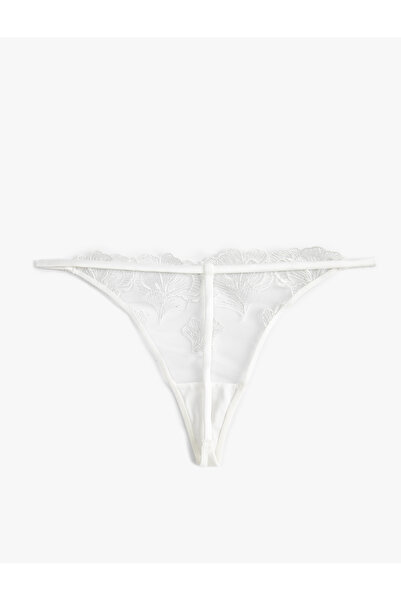 Koton String-Höschen mit Spitze und Blumenmuster