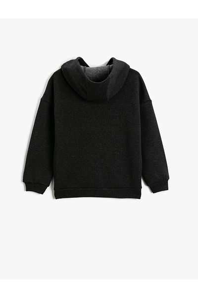 Koton Kapuzenpullover mit Graffiti-Thema, Teddybär, bedrucktes Langarmband