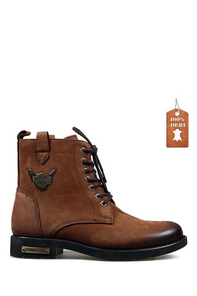 Hammer Jack Ανδρικές μπότες από γνήσιο δέρμα Tan Washed Nubuck