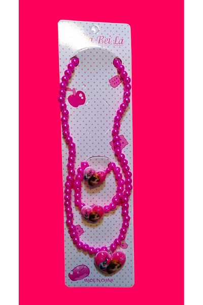 madam shushu Elsa Imported Children's Set (Necklace Bracelet Ring) 5 Years