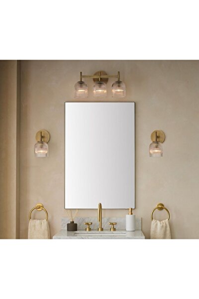 Pottery Barn Cooper Kaburgalı Cam Üçlü Aplik, Estetik ve Fonksiyonellik Bir Arada