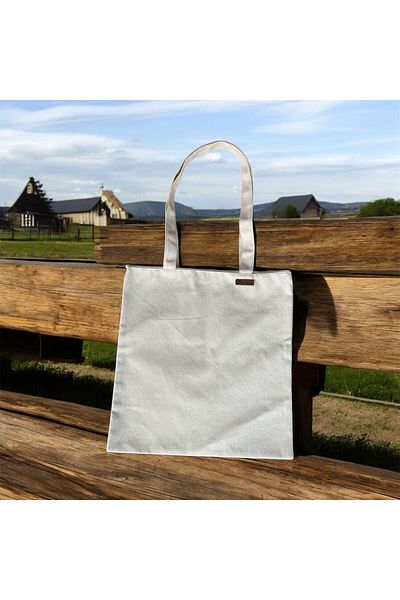 LİFENES Geantă tote cu fermoar din pânză model 40x38