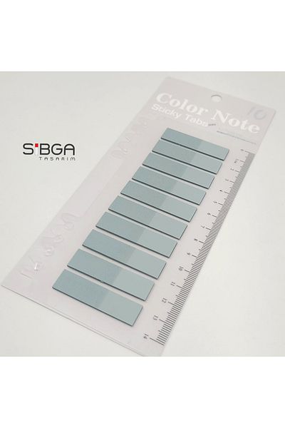 sibga tasarım Water Green Transparent Postit - Bookmark Sticker, Colorful Note Paper