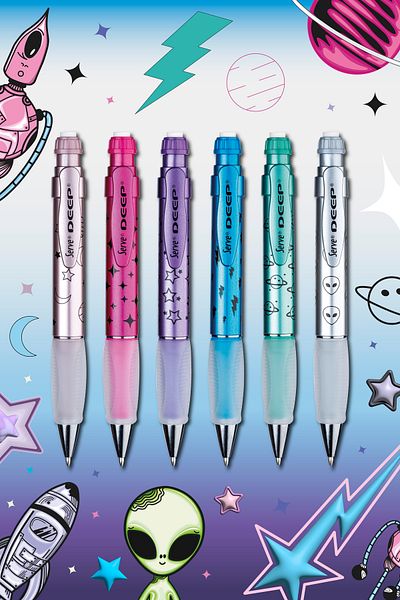 Serve Deep Tip Pen Space Series 07mm - Set of 6
