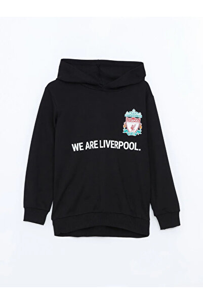 LC Waikiki LCW Kids - Λίβερπουλ με τύπωμα Μαύρο φούτερ για αγόρια GLOW LIFE
