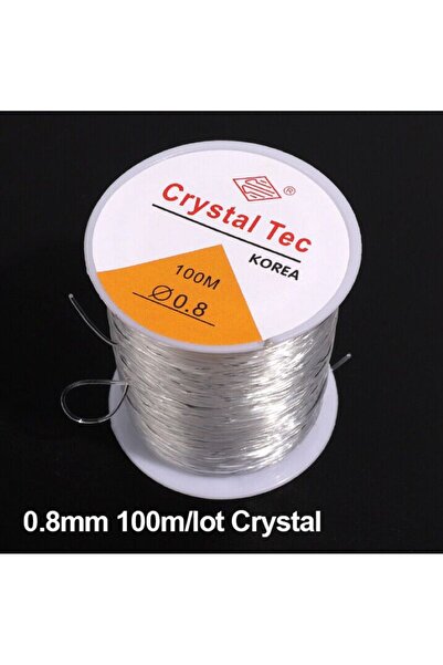 CessNova 100 Metre Silikonlu Esnek Lastik Misina - 0.8mm Kalınlığında Şeffaf ...