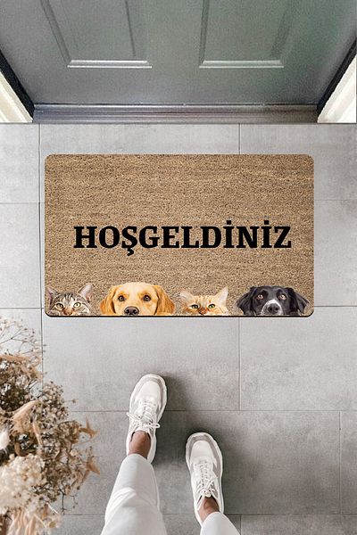Dormot Home High Quality Digital Printing Welcome Cats Dogs Door Front Mat