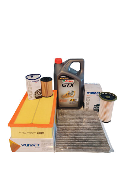 WUNDER VOLKSWAGEN POLO 1.6 TDİ FİLTRE CASTROL GTX YAĞ BAKIM SETİ 2017 SONRASI...