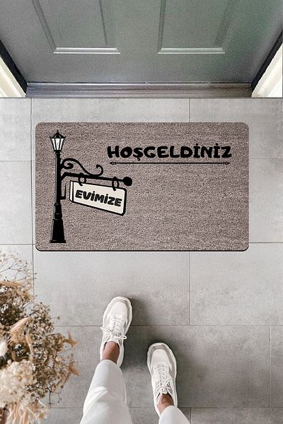 Dormot Home Welcome to Our Home Door Front Mat with High Quality Digital Printing Street Light