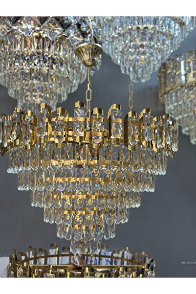 Led 60 CM KRİSTAL LÜX SALON AVİZES