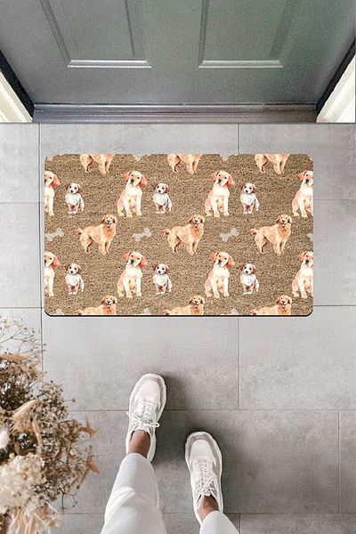 Dormot Home High Quality Digital Printing Dog Family Crowd Door Front Mat